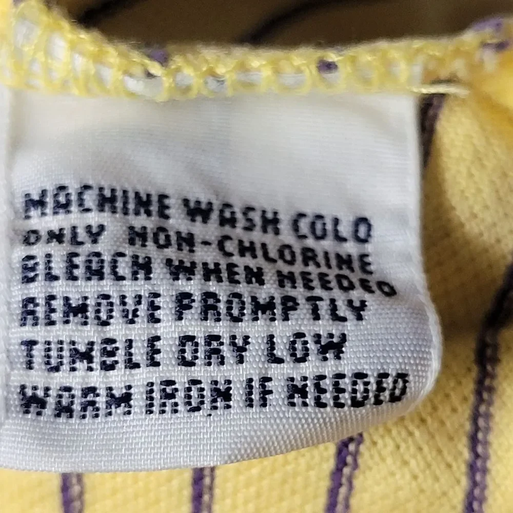 Polo Ralph Lauren Golf Shirt Men's Sz M Yellow Striped Trump National Golf Club